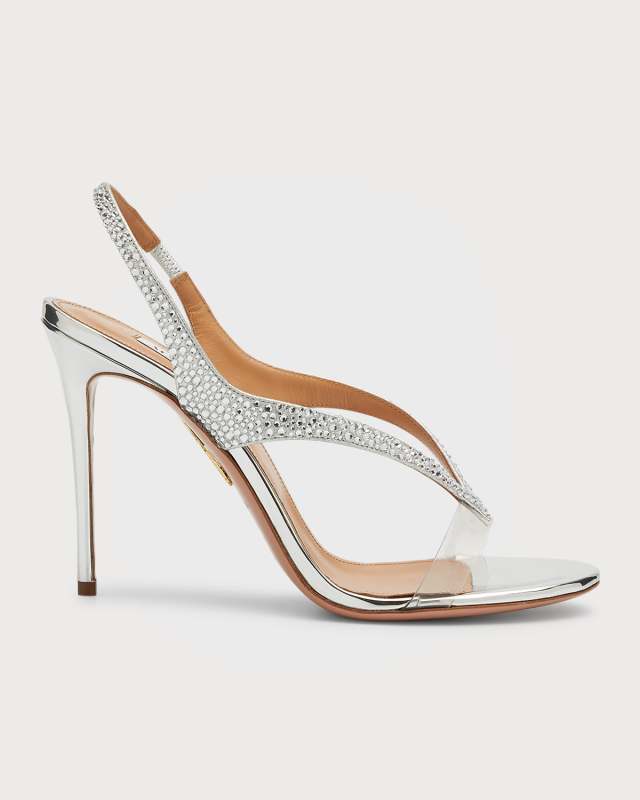 Izzy Metallic Strass Slingback Cocktail Sandals